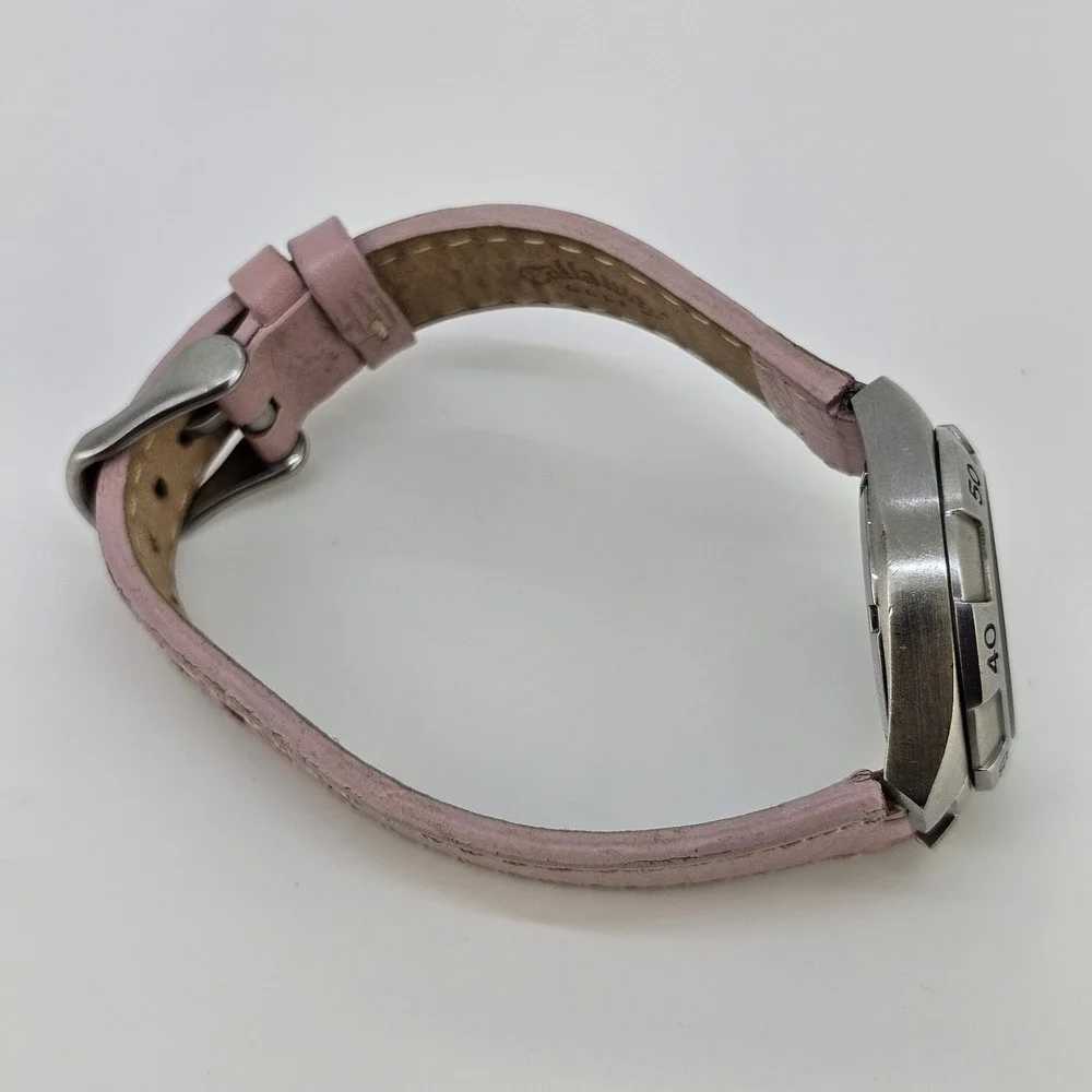 Callaway Golf Watch Women's 28MM Pink Dial Date Pink Leather Bands New Battery‎